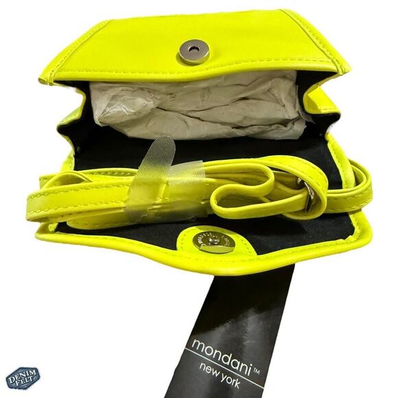 MONDANI NEW YORK XHILARATION BRIGHT NEON YELLOW SHOULDER/BELT BAG/PURSE | NEW!! - Picture 8 of 8